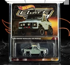 HOT WHEELS Elite 64 Land Rover Defender 90 Premium 1/64 Pickup Truck Diecast