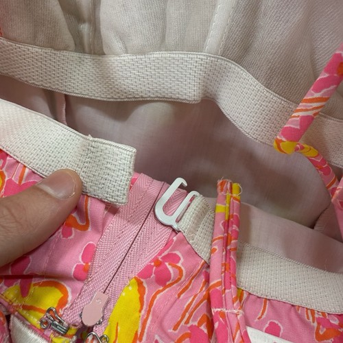 Vtg Lilly Pulitzer Dress Women 12 Pink Floral The Lilly Midi Strap Summer 60s - Picture 10 of 16