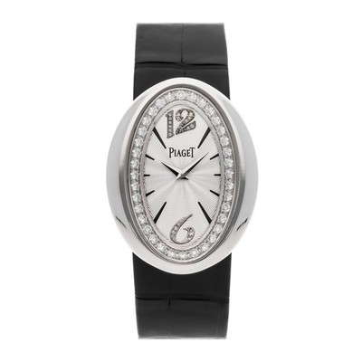 Piaget Limelight Magic Hour White Gold Quartz Oval Diamond Strap Watch G0A32099