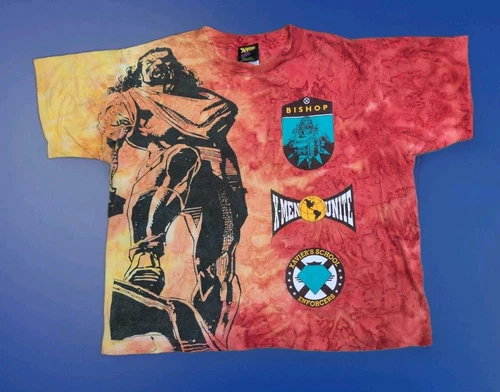 Vintage 1994 X-Men Mutant Gear Bishop Enforcers Tie-Dye Single Stitch T-Shirt L