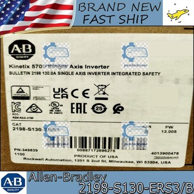 New Sealed NEW PLC 2198-S130-ERS3/B Kinetix 5700 Single Axis Inverter