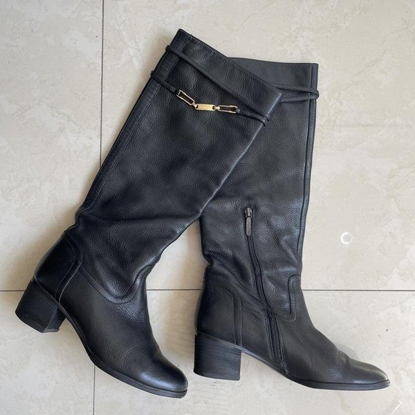 Women Carlo Pazolini Boots Black Leather 36 #10WT