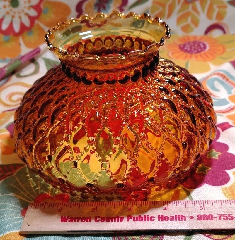 Amber Glass Lamp In Collectible Lamp Shades for sale | eBay