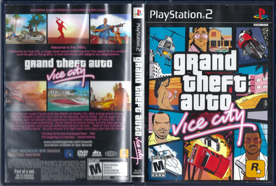 Grand Theft Auto Vice City Sony Playstation 2, PS2 CIB MAP Manual Good Shape VTG