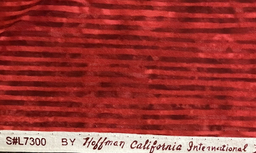 Hoffman California tessuto inti serigrafia striscia rossa 1 iarda x 42 pollici di larghezza - Foto 4 di 6