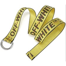 Off-White Industrial D Ring Belt 4ft long 48inches Yellow
