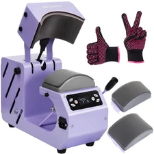 Auto Hat Heat Press Machine, Automatic Open/Release, 4 Memory Modes, Precise ...