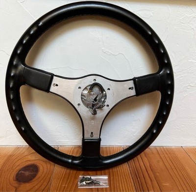 italVolanti Prestige Leather Wood Steering Wheel 360mm Burl