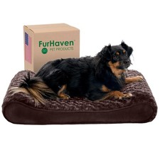 Furhaven Orthopedic Dog Bed for Medium/Small Dogs w/ Medium, Chocolate