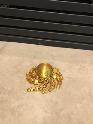 3D Printed Mini Flexi Octopus Articulated Fidget Toy, Any Color