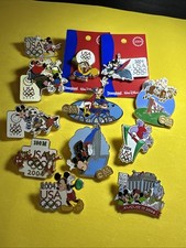 Disney Pin Lot 2004 Olympics LE OE 12 Pins Olympic Pete Chip Dale Goofy Figment