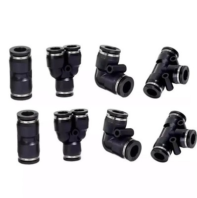 1/2'' od Push to Connect Fittings Pneumatic kit 2Spliters+2Elbows+2tee+2Straight