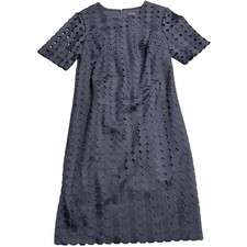 NWT Banana Republic Circle Lace Dress Short Sleeve Fully Lined Womens Sz 0 Blue