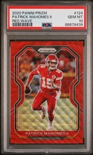 PATRICK MAHOMES 2020 PANINI PRIZM RED WAVE /149 PSA 10 GEM MINT LOW POP