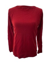Loft Outlet Women s Red Sweater Size Small 100 Cotton Full Sleeve
