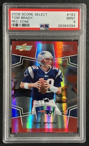 TOM BRADY PSA 9 2008 SCORE SELECT #182 RED ZONE 03/30 PATRIOTS