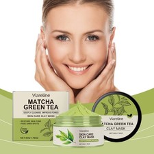Green Tea Clay Mask, Deep Cleansing  Hydrating, Pore Minimizing Mud Mask