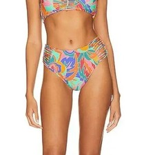 NWT Stone Fox Swim Simone Bikini Bottom XS Stained Glass Swim Vacation