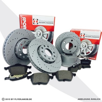 Zimmermann Bremsen  Sport Bremsscheiben  Bremsbeläge VH für BMW 5Er F10 F18 F11