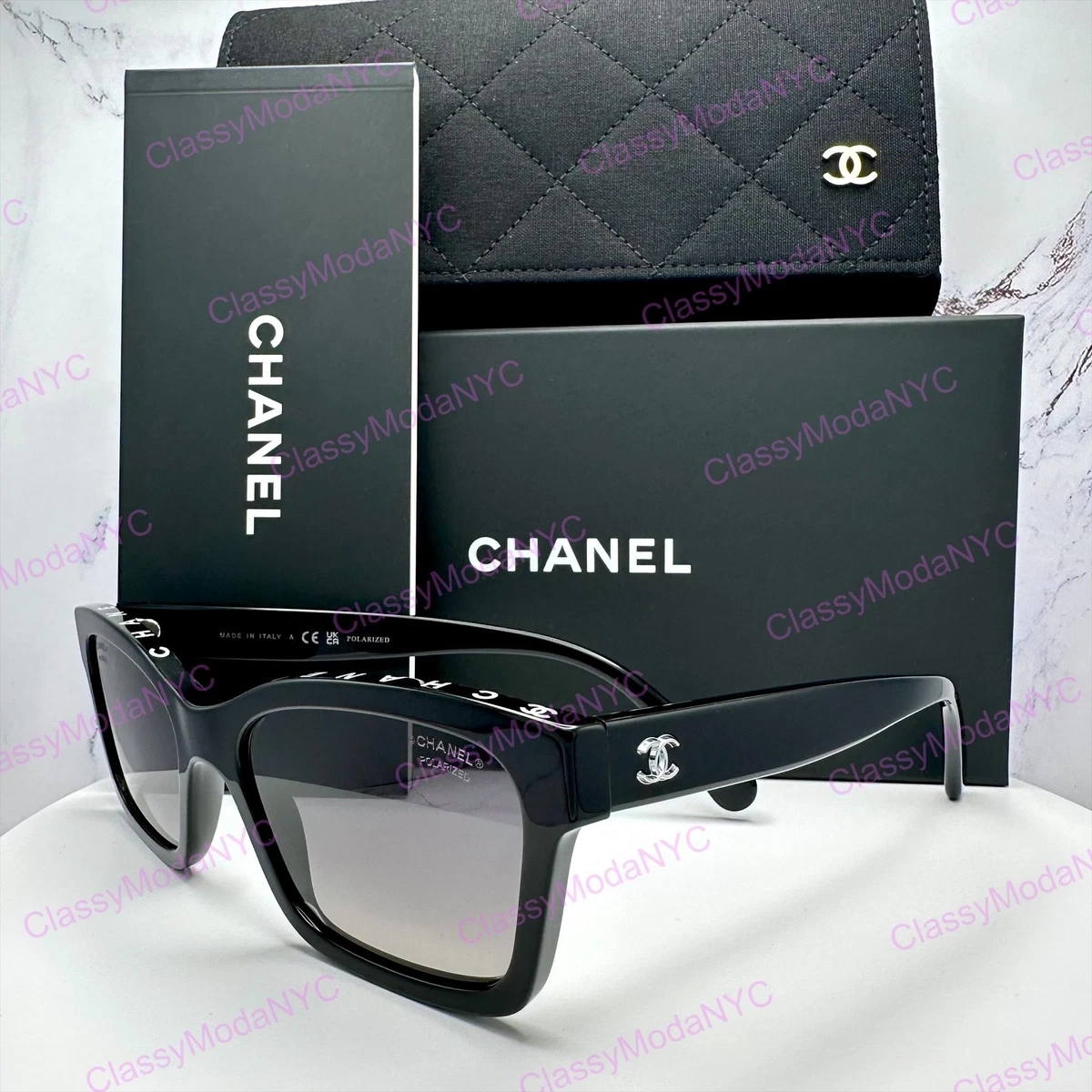 CHANEL Flower Black Sunglasses for Women for sale | eBay