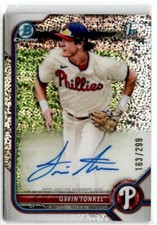 2022 Bowman Chrome Autograph Speckle Refractor Gavin Tonkel /299 #CPA-GTL Auto