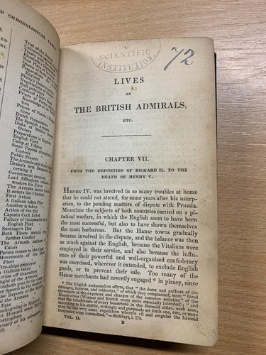 1833 "Almirantes británicos" Robert Southey Vol II PEQUEÑO LIBRO ANTIGUO TAPA DURA (P4) - Imagen 8 de 15
