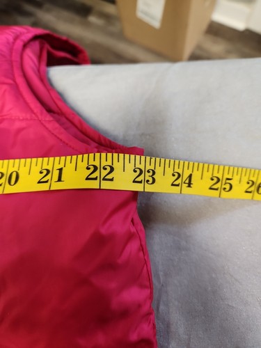 Lands’ End Pink Puffer Vest Down Filled Snap Closure Girl’s Sz L 12/14 - Picture 5 of 7