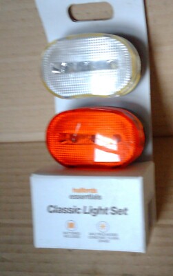 HALFORDS CYCLE LIGHT TWINPACK FRONT REAR LED SET UK