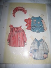 Vintage Original 1930 Dolly Dingle Outfits Cut Out Paper Dolls