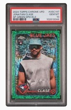 Jonatan Clase 2024 Topps Chrome Update Green Speckle  Variation  /99  PSA 10