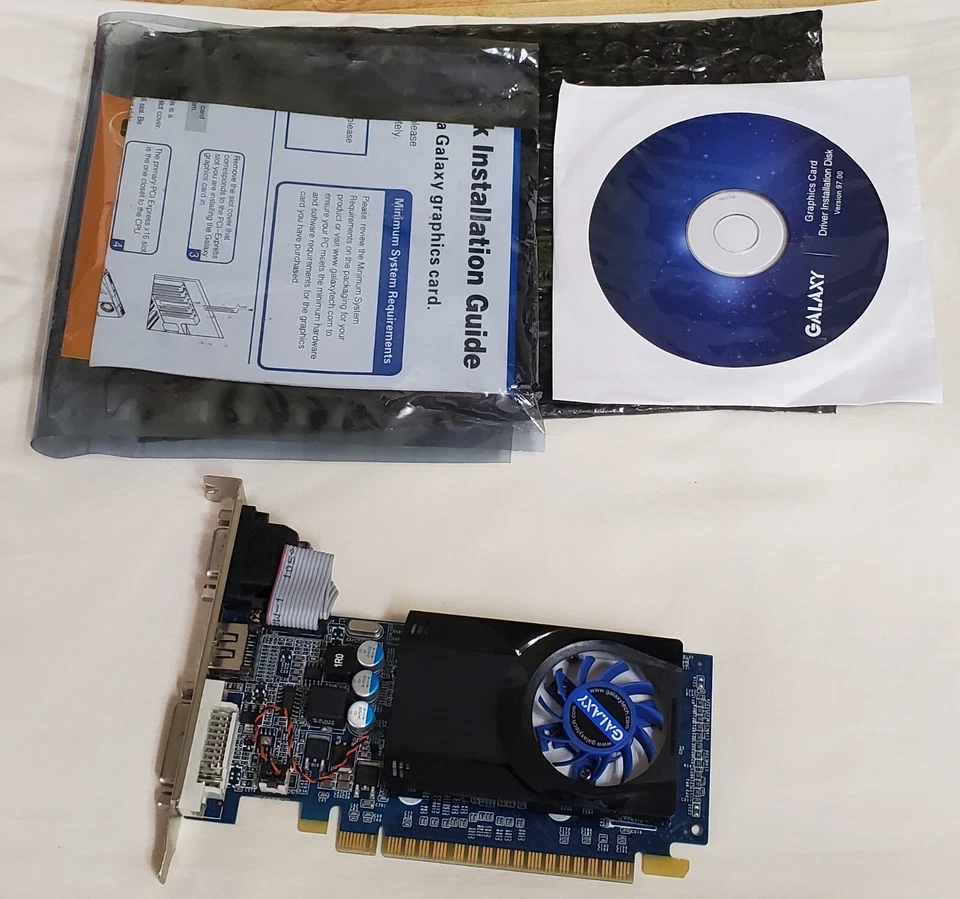 Galaxy NVIDIA GeForce 210 1GB DDR2 PCIe CRT DVI HDMI VGA Graphics Card - Image 2 of 4