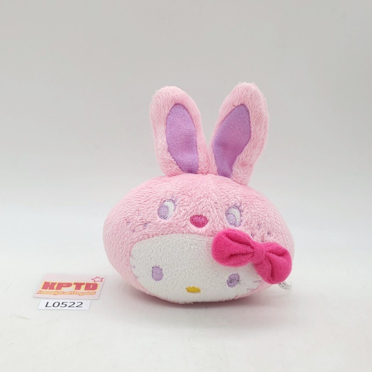 Hello Kitty L522 Colorful Bunny Pink Sanrio 2010 Head Mascot Plush