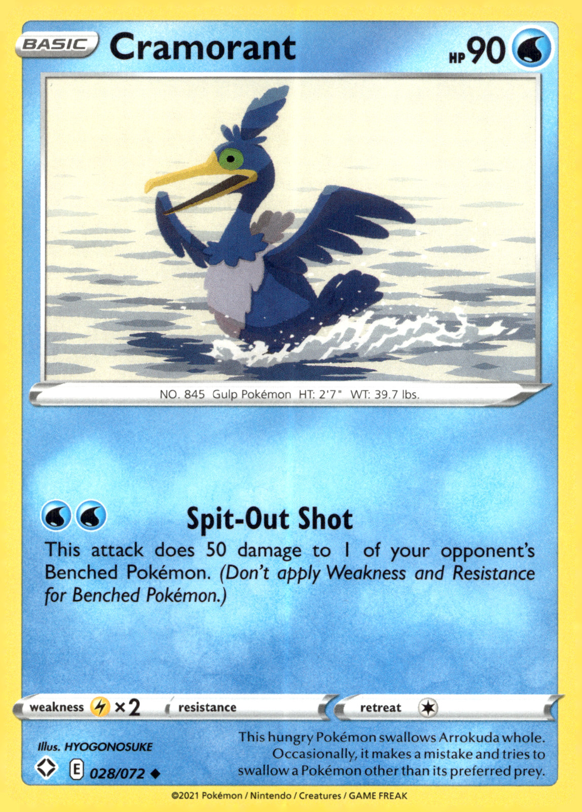 Pokemon TCG Cramorant 28/72 