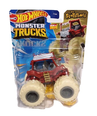 Hot Wheels Monster Trucks The Flintstones Flintmobile 4x4 New TV Cartoon 2024
