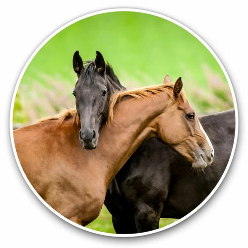 2 x Vinyl Stickers 20cm - Horse Couple Equine Pony Cool Gift #14622