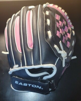 Easton EKP9500 Youth Girls Kids Baseball T-Ball Glove 9.5  Z-Flex Black And Pink