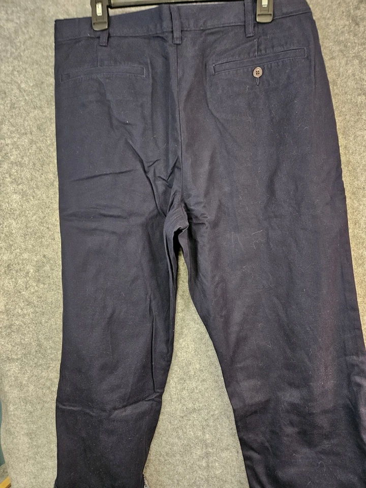 Pantalones chinos forrados de franela Lands End para hombre 36x29 ajuste tradicional Gorp senderismo azul marino Foto 3 de 4