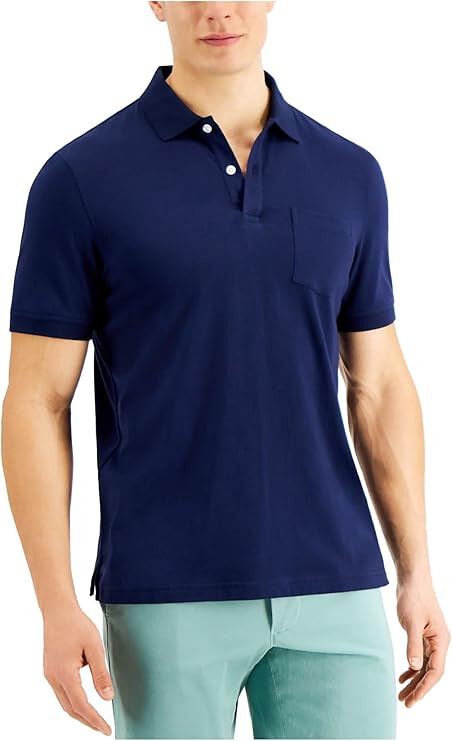 Clubroom Mens Performance Stretch Polo Navy Blue XL 3990₽