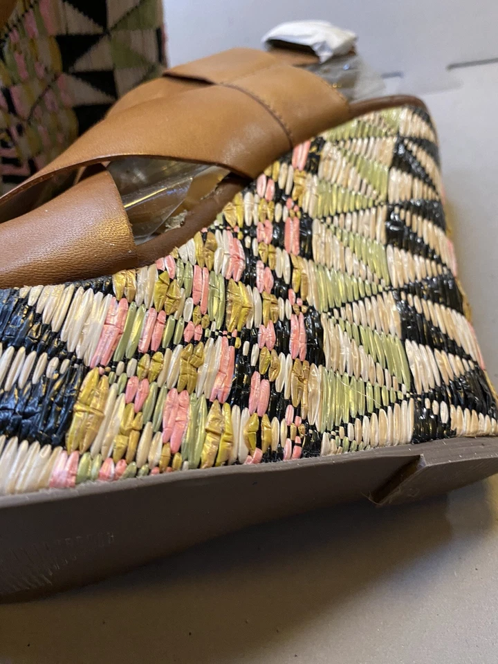 Shoemint Women’s Shoes Size 11  Brown Leather Strappy Wedge Heel Espadille - Image 3 of 4