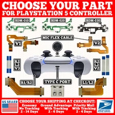 For PS5 Controller BDM LR Button/Mic/Flex Cable/Charging Port/Conductive/Screws