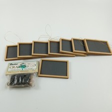 Collectible Darice Framed Chalkboards 7 And Erasers 3 2"x3" NEW