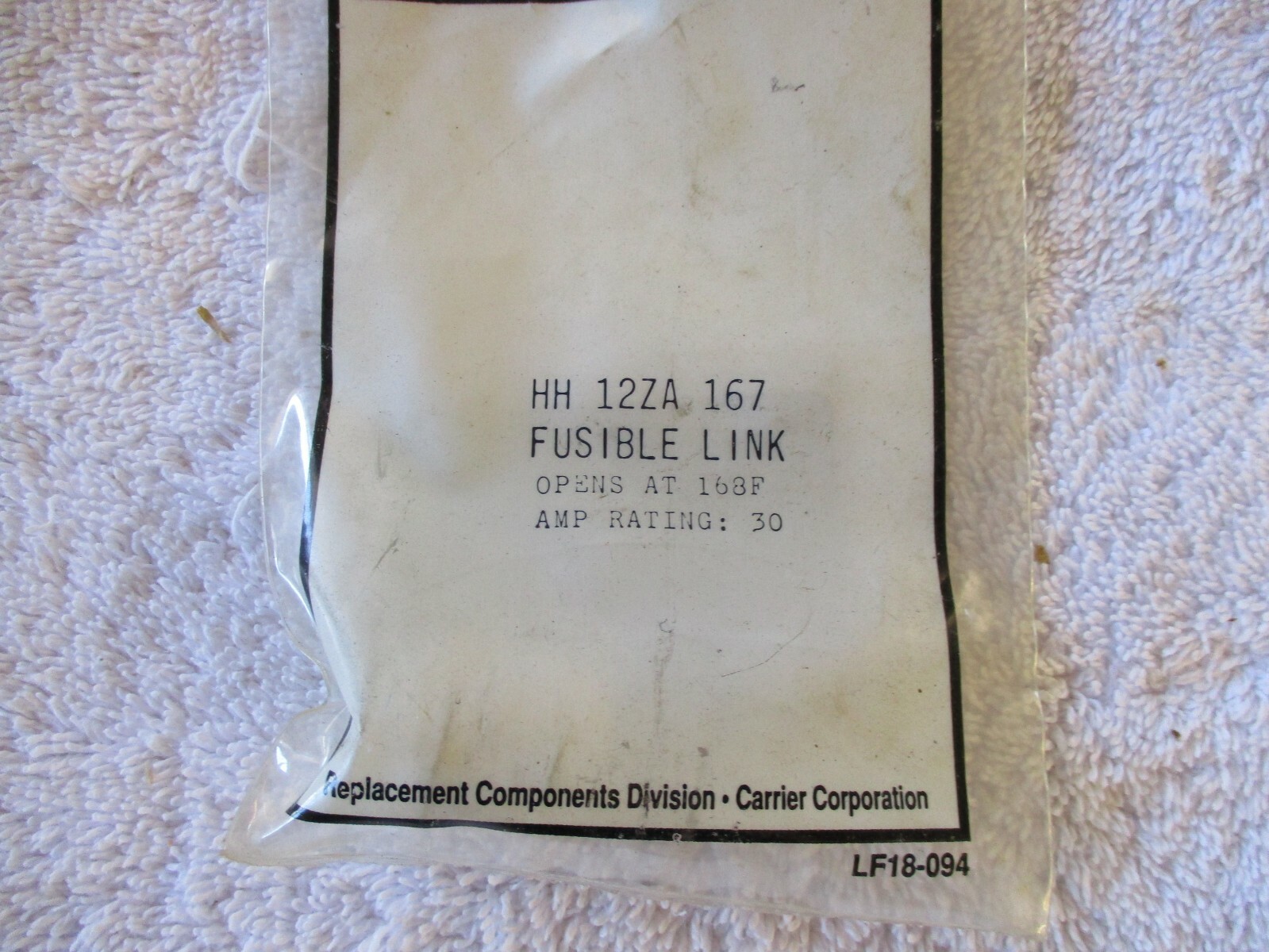 NEW Factory Authorized Parts Carrier Fusible Link HH 12ZA 167 HH12ZA167 eBay