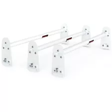 Universal Steel Car Top Roof Rack Cross Bar Carrier Adjustable White