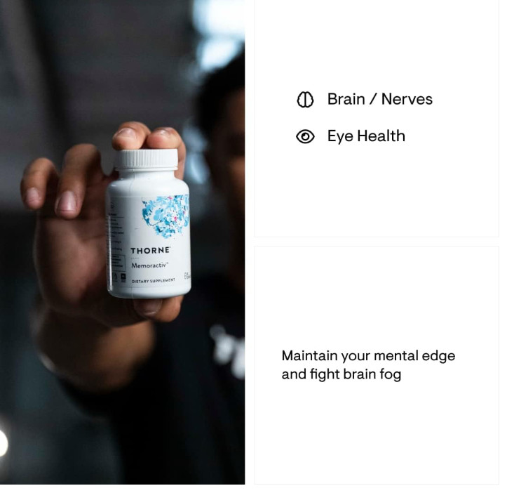 Thorne Memoractiv 60 Capsules Nootropic Brain Supplement for Focus, Creativity