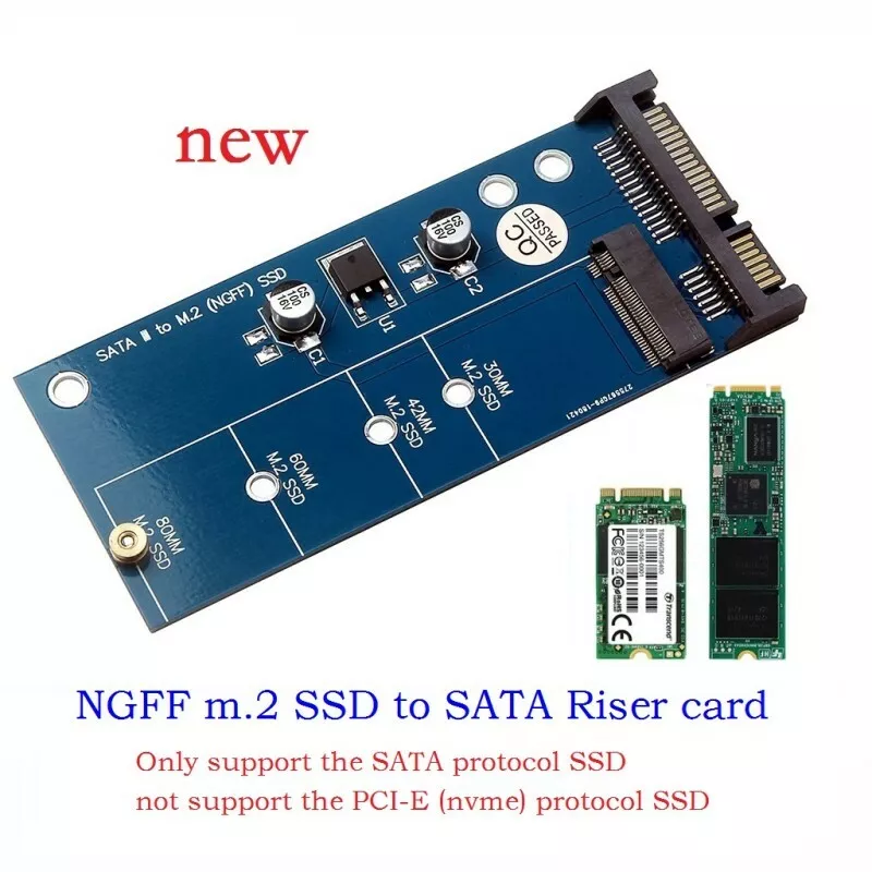 SATA to M2 NGFF SSD Converter Adapter Card M.2 to SATA 3 III Connector