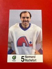 1985-86 General Foods QUEBEC NORDIQUES POSTCARD - Normand Rochefort