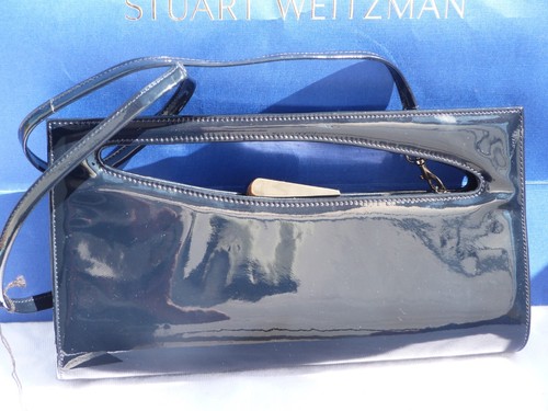 Stuart Weitzman/Russell&Bromley Women's clutch bag/navy patent/RRP£190 - Picture 2 of 11