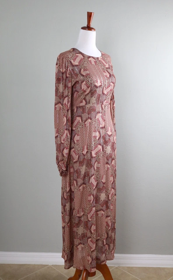 Maxi Vestido JOHNNY WAS Jade $298 Donovan Estampado Edredón en Arcilla Talla Pequeña Foto 2 de 4