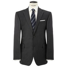 John Lewis Regular Fit Sharkskin Suit Jacket, Charcoal UK Size 36L BNWT RRP £130