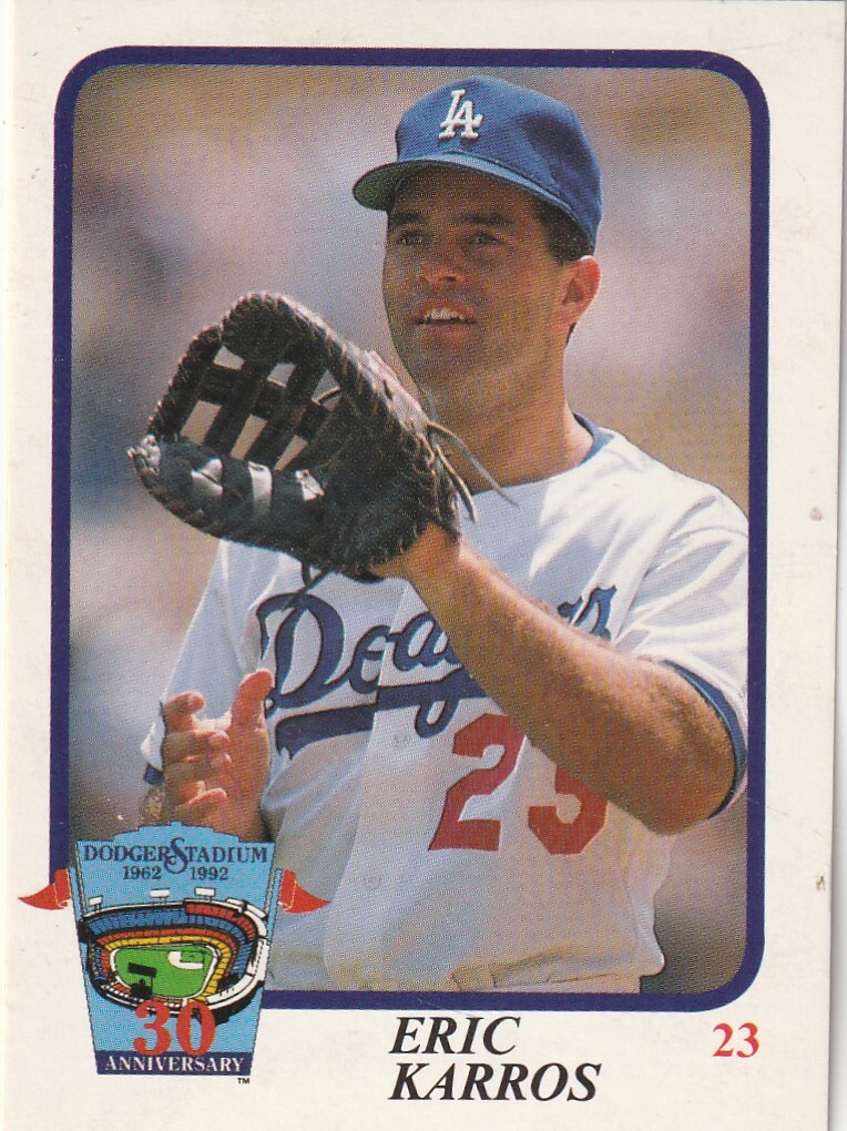 FREE SHIPPING-MINT-1992 Los Angeles Dodgers Eric Karros #23